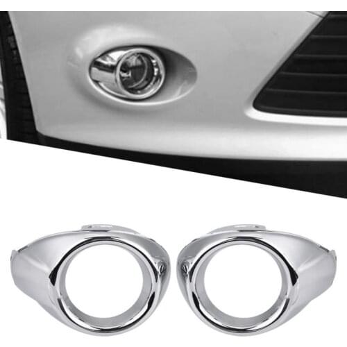 Pair Front Bumper Fog Light Fog Lamp Bezel Cover Trim for Ford Focus 2012 2013 2014 Car accessories