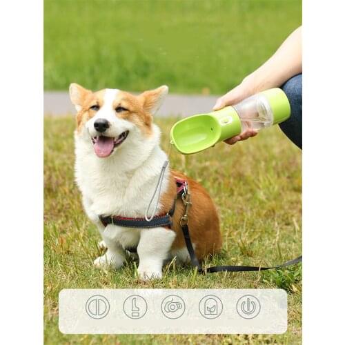 Portable Dog Water Food Printed Bottle Outdoor Travel Drinking Bowl Grade Leak Proof Lightweight Cup For Small Medium Large Pet