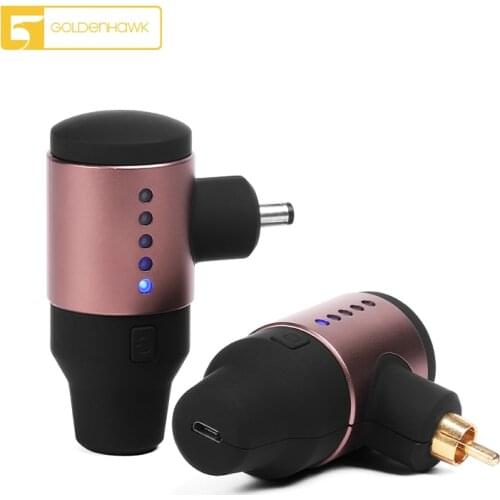 GOLDENHAWK Professional Wireless Tattoo Power Supply With DC Or RCA Connection For Rotary Tattoo Machine Pen 1700mAh