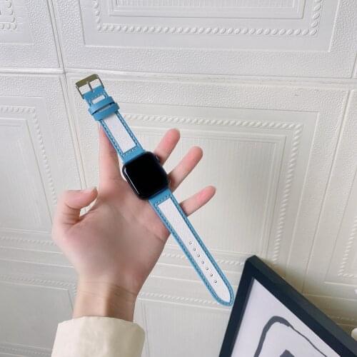 42/44mm Popular Sport Leather Fabric Strap for Apple Watch Band SE6 5 Casual Style Bracelet for iWatch Correa 38mm 40mm 4 3 2 1