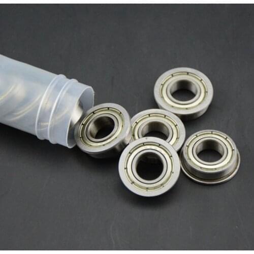 100pcs F687ZZ 7x14x5 mm shielded flanged deep groove ball bearings Miniature 7*14*5mm