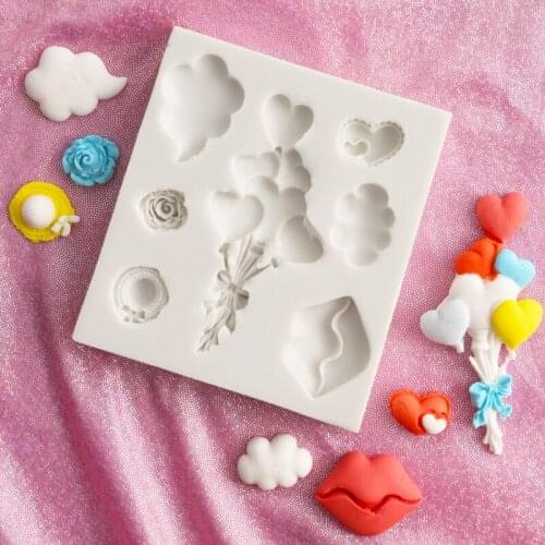 Lips & Clouds Silicone Mold Fondant Mould Cake Decorating Tools Chocolate Gumpaste Mold, Sugarcraft, Kitchen Accessories