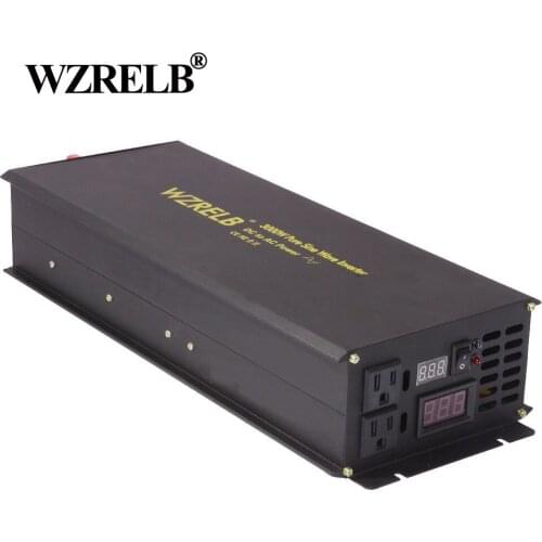 Pure Sine Wave Solar Inverter 24V 230V 3000W Car Power Inverter Battery Power Supply DC to AC Converter 12/48V to 120V/220V/240V
