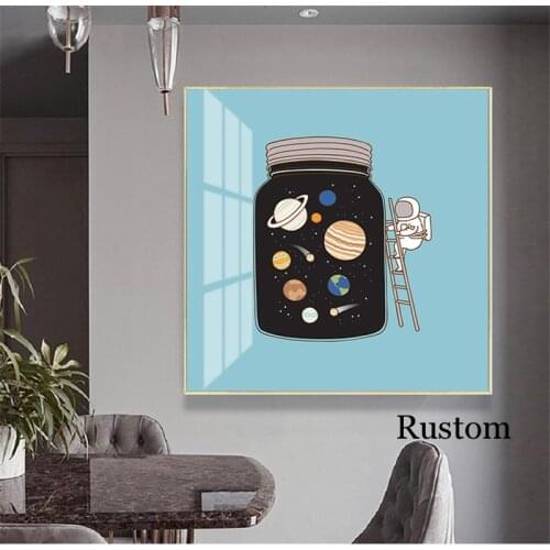 Modern Home Decoration Canvas Picture Cartoon Astronaut Posters and Prints Painting On The Wall Art Printing Frameless