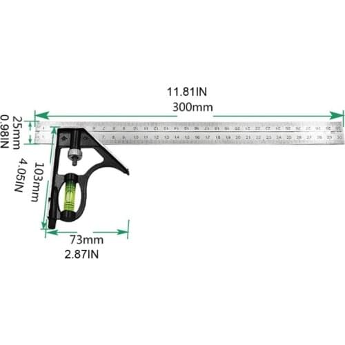 180 Degree Protractor Metal Angle Finder & Angle Square Measuring Tools Goniometer Angle Ruler Stainless Steel Woodwork