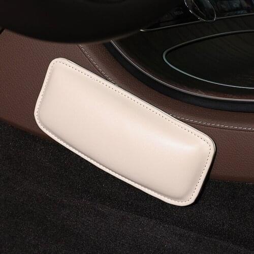 Universal Leather Knee Pad for Car Interior Pillow Comfortable Elastic Cushion Memory Foam Leg Pad Thigh Support Car Accessories