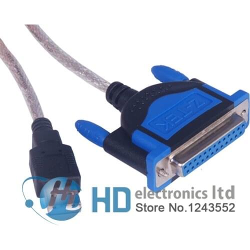 USB 2.0 to DB25 Female Port Print Converter Cable Cord LPT win7 win8 32&64 bit MAC OS ZE396A FREE SHIPPING