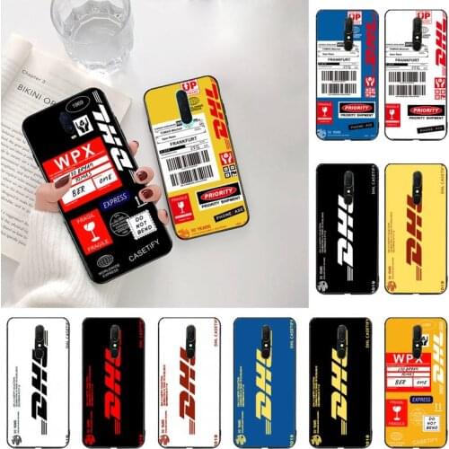 DHL Express 50th Anniversary Edition Label Black TPU Soft Phone Case Cover For Oppo A5 A9 2020 Reno2 z Renoace 3pro Realme5Pro