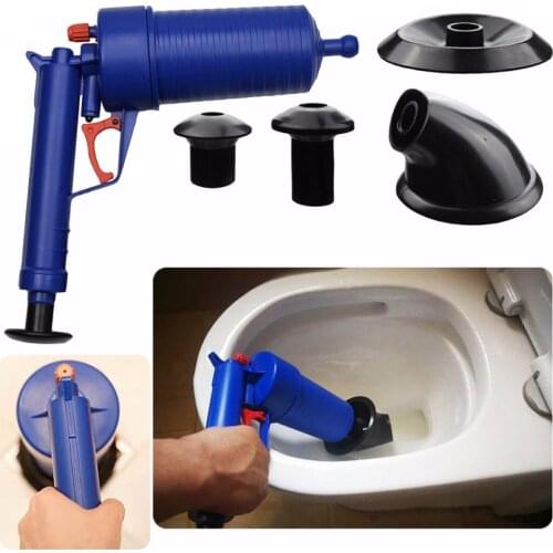1set New Toilet Floor Drain Canalisation Air Power Plunger Blaster Pump Cleaner Home