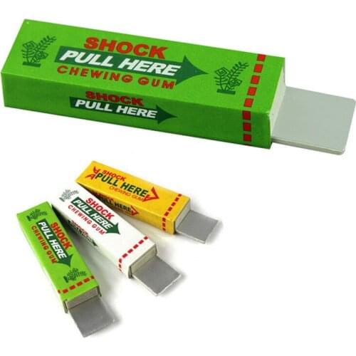 1pcs Random Electric Shock Joke Chewing Gum Pull Head Shocking Toy Gift Gadget Prank Trick Gag Funny Novelty Toy