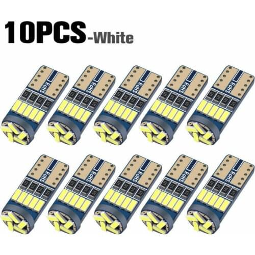 10 x White LED T10 194 168 W5W Interior Map Dome Trunk License Plate Light Bulbs
