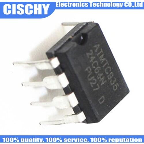 10pcs/lot AT24C64N AT24C64A 24C64 24C64AN AT24C64 DIP-8 EEPROM memory IC In Stock