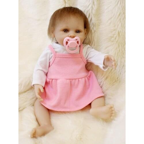 18inch reborn Full silicone babies dolls soft body reborn-baby rooted hair real looking doll kids birthday Xmas gift bonecas