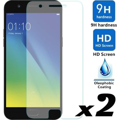 2pcs Explosion-proof Tempered Glass Screen Protector Ultra Thin Anti Scratch Protective Bubble Free Front Films For Oppo A57/A39