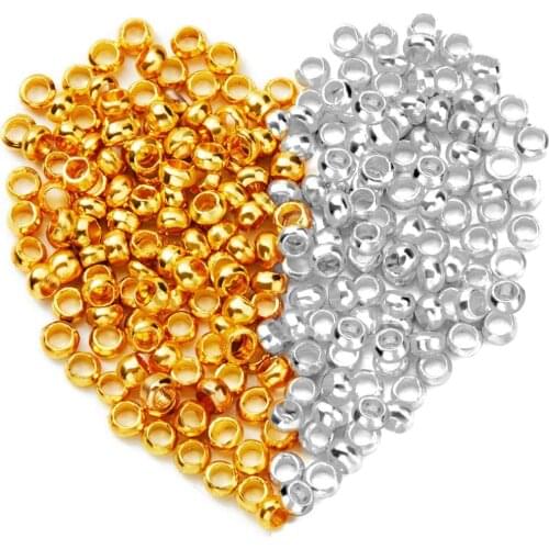 2000Pcs/lot Crimp Beads Positioning Beads Mini Spacer Beads for Jewelry Bracelet Making 2mm Dia Pick 6 Colors