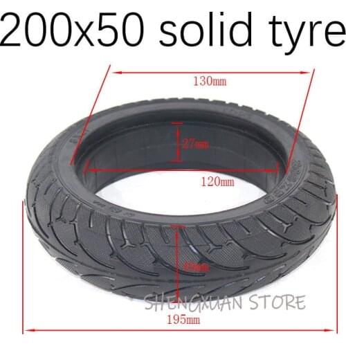 200x50 Solid Tyre 8 Inch Tubeless Tyre 200*50 Non-inflatable Explosion-proof Tire 8"wheel Tire for Electric Balancing Scooter