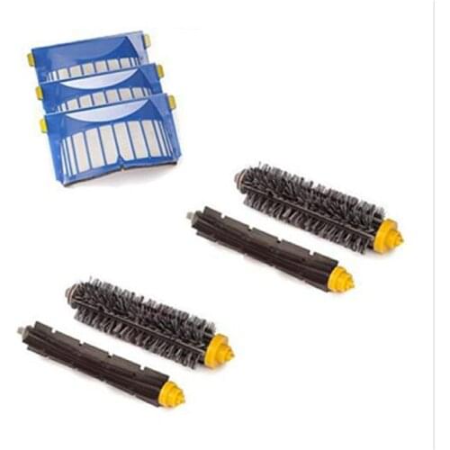 Aerovac Filter +Bristle and Flexible Beater Brush for iRobot Roomba 600 610 620 630 650 660 680 Vacuum Cleaner Accessories