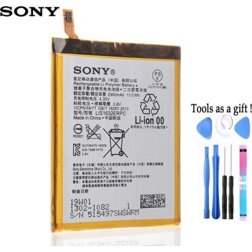 Sony 100% Original 2900mA LIS1632ERPC Battery For Sony Xperia XZ XZs F8331 F8332 Phone High Quality Battery+Tracking Number