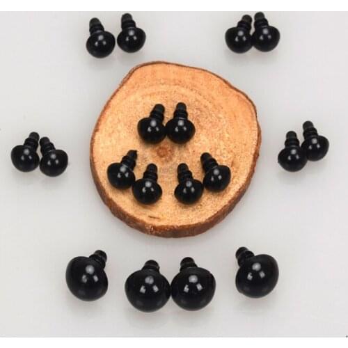 Free shipping 100pairs/lot Doll toys resin button eyes Imitation pearl pure black The mushroom buttons