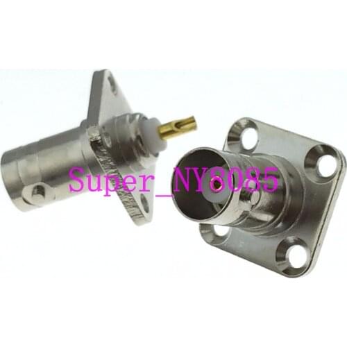 BNC female jack center flange deck solder RF connector