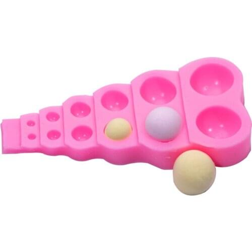 Large and small semi-circular pearl mold round gem semi-circular ball beads fondant chocolate cake epoxy silicone mold