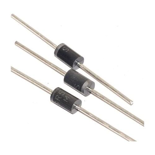 20pcs/lot schottky diode SR5100 5A/ 100V DO -27 SB5100