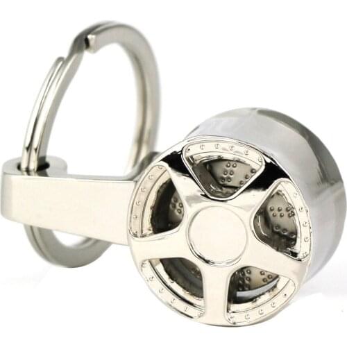 Disc Brake Wheel Rim Keychain Creative Accessories Auto Part Automotive Keyring key Chain Ring Key Rings Keyfob