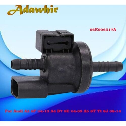 For Golf Jetta VW Audi A1 A3 S3 A4 A6 S6 Q7 TT TTS A8 S8 R8 GTI Purge Vent Vapor Canister Valve 06E 906 517A 517 A 06E906517A