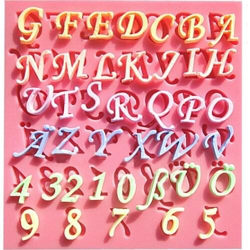Letter and Number Cooking Tools Shaped Baking Cake Chocolate Sugar Silicone Craft Fondant Mold Tray