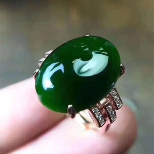 KJJEAXCMY fine jewelry natural Jasper 925 sterling silver new women men ring support test exquisite