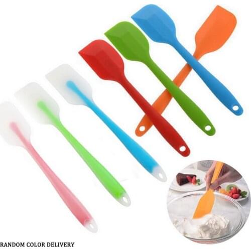 Ice Cream Spoon Silicone Heat Resistant Integrate Handle Scraper Spatula Cake Mixer Kitchen Accessories Tool Utensil Convenience