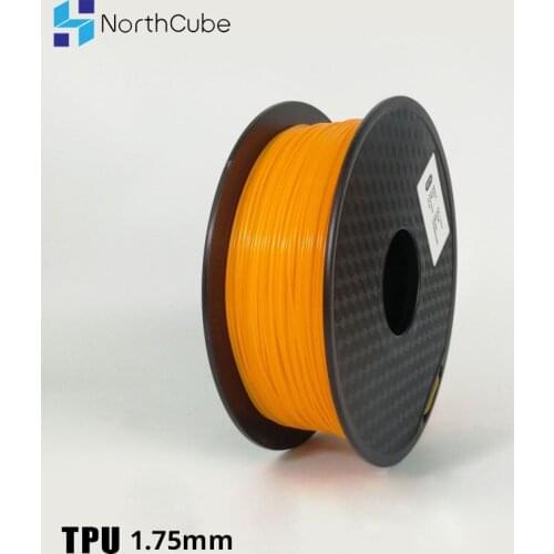 3D Printing Filament TPU Flexible Filament TPU Flex Plastic for 3D Printer 1.75mm 0.8KG 3D Printing Materials Orange