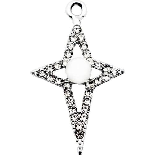 New Arrive 20pcs/lot Crystal pearl Dangle Charms Lobster Clasp Hanging Charm For Bracelet&Pendant Floating Charms Jewelry