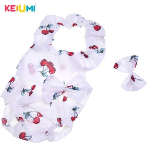 KEIUMI Lovely Reborn Baby Girl Doll Clothes Suit For 19-20 inch Reborn Baby Doll With Cherry For Kid Doll Collection