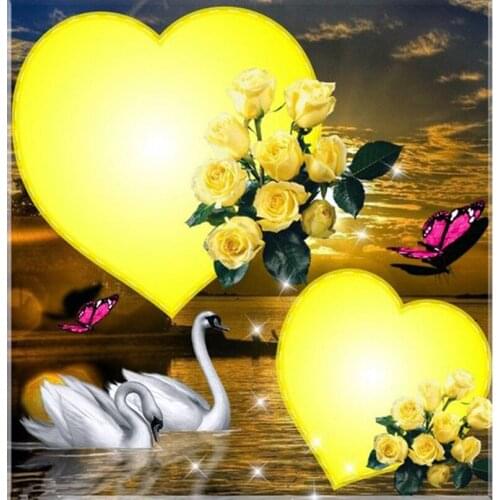 Full,Diamond Embroidery,5D,Diamond Painting heart,swan,flowers,Stitch Cross,3D,Diamond Mosaic,Needlework,Crafts,Christmas,Gift