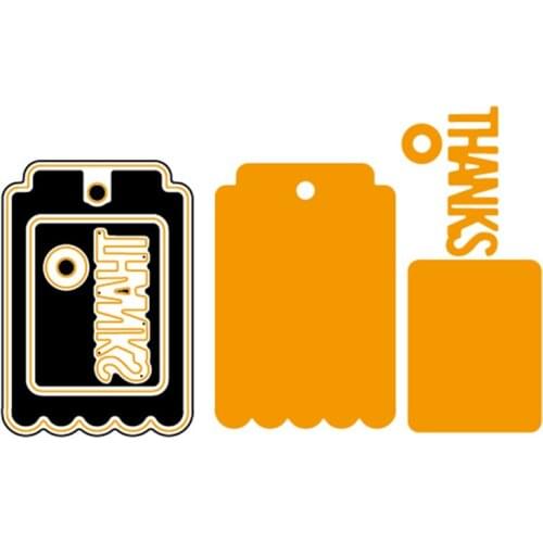 Thanks Rectangle Tag Frame Metal Cutting Dies Stencil for DIY Scrapbooking Paper Card Decorative Craft Supplies New 2018 Diecut