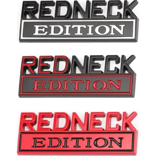 REDNECK EDITION Logo Emblem Badge Decal Tail Side Car Sticker Front Hood Grille Accessories for Grand Cherokee Liberty Patriot