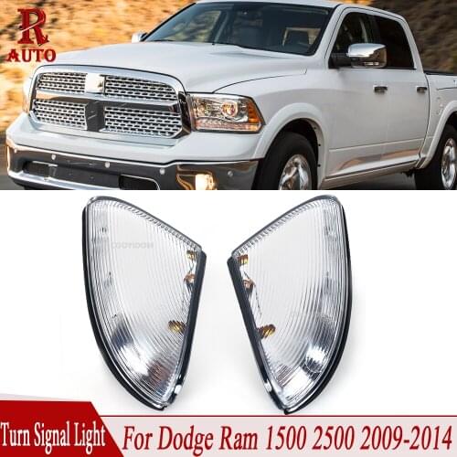 R-AUTO Left Right LED Car Front Side Review Mirror Turn Signal Light Lamp Driving Light For DODGE RAM 1500/2500 68064948AA