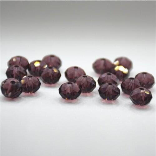 Loose Glass Crystal Rondelle Beads 6x8MM Crystal Rondelle Beads Glass Bead Felting Balls Sold 70 pieces