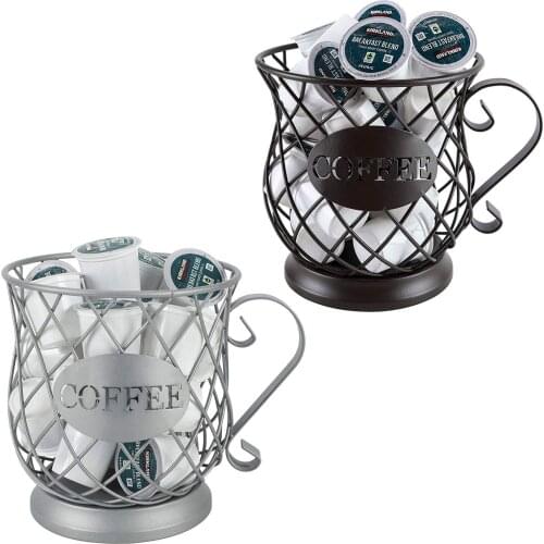 Universal Coffee Capsule Storage Basket Coffee Cup Basket Vintage Coffee Pod Organizer Holder Black For Home Cafe Hotel In Stock