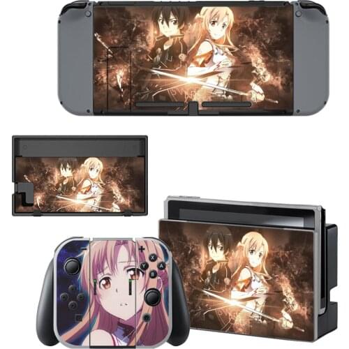 13 Styles Sword Realm Style Vinyl Decal Skin Sticker For Nintendo Switch NS NX Console Protector Game Accessoriy NintendoSwitch