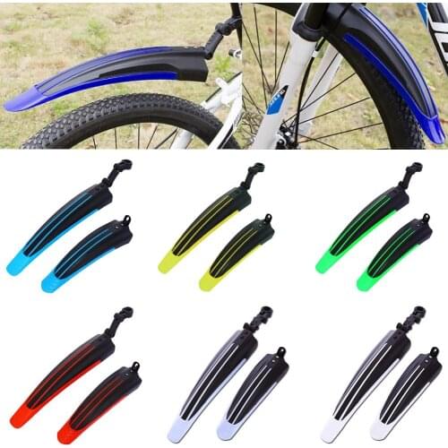 1 Pair Stylish MTB Bicycle Front Rear Mudguard Mountain Bike Plastic Fenders Set Bicycle Mud Guard Wing For Bicycle Accessories