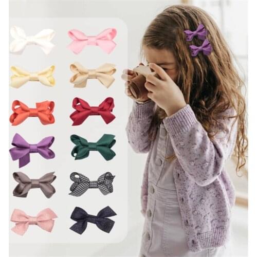10pcs/Lot Kids Bowknot Hair Bow Hairpins Children Hair Clip Hair Accessories Hair Barrettes Headwear Girls Hairgrip