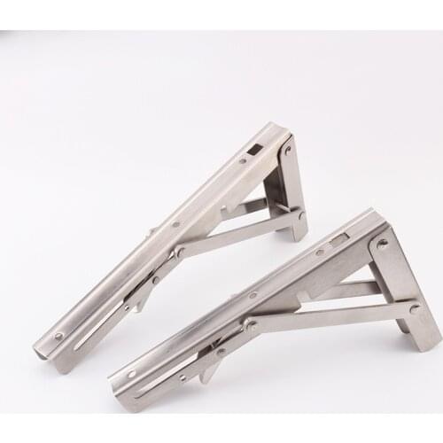 2Pcs 8-14 Inch White Triangle Folding Angle Bracket Adjustable Wall Mounted Durable Bearing Shelf Bracket DIY Furniture Hardware