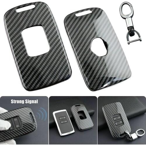 ABS Plastic Carbon Fiber Car Key Case Keychain Case Cover Protector For Renault Kadjar Megane Koleos Car Accessories Hot Sale