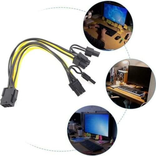 1 to 10pcs PCI-Express PCIE 8 Pin to Dual 8 (6+2) Pin VGA Graphic Video Card Adapter Power Supply Cable pci-e power cable 20cm