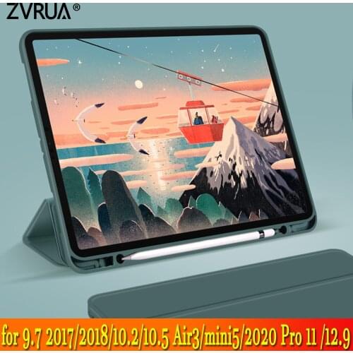 For iPad Air 3 10.5 iPad 10.2 2019 with Pencil Holder Funda for iPad 6th 7th Generation Pro 11 12.9 2020 Mini 5 2018 9.7 Case