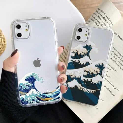 Luxury Wave Case For iphone 11 Pro X XS Max XR 8 7 6 6s plus 5 S E TPU Clear Fashion Simple Soft Silicon Phone Cover Coque Capa