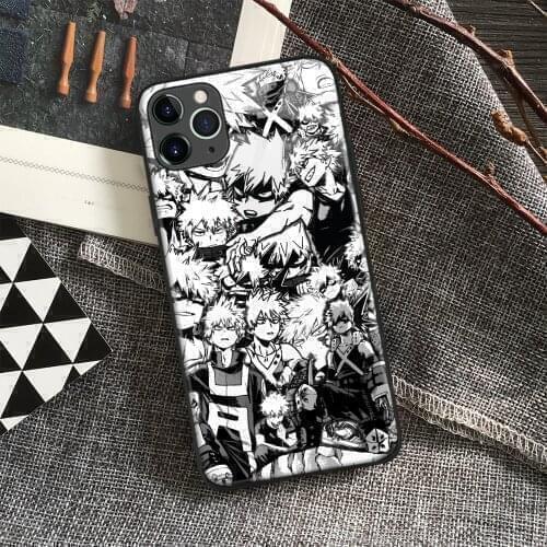 Katsuki Bakugo My Hero Academia Anime Soft Silicon Glass Phone Case for IPhone SE 6s 7 8 Plus X Xr Xs 11 12 Mini Pro Max Samsung