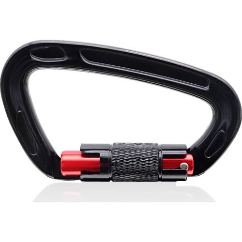 Aluminum Alloy Carabiner Black D-Ring Key Chain Clip Camping Keyring Snap Hook Outdoor Travel Kit